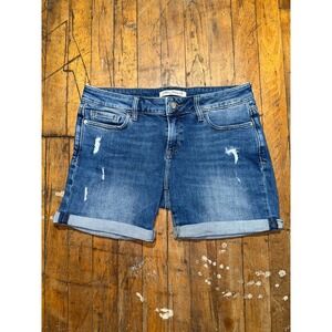 Mavi Jean Shorts Womens‎ Blue Denim Distressed Cuffed 5 Pocket Design Outdoor